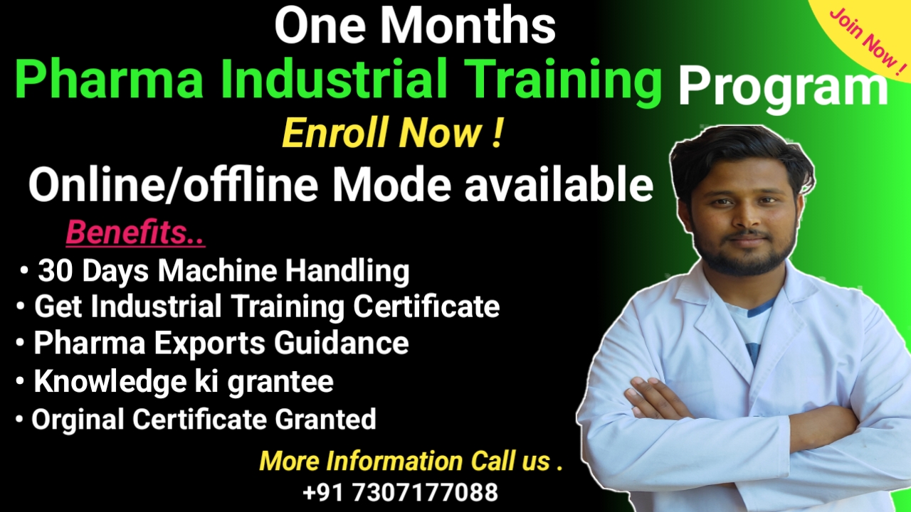 Drxman Pharma Industrial Training 30 Days  Program