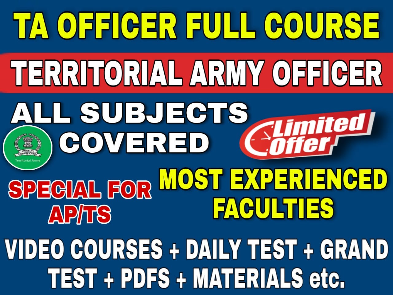 Territorial Army Officers (PIB) Full Course