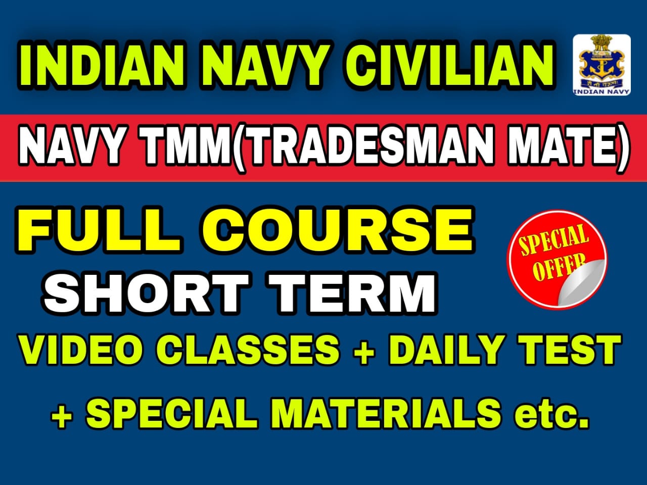 Navy Tradesman Mate(TMM) Full Course