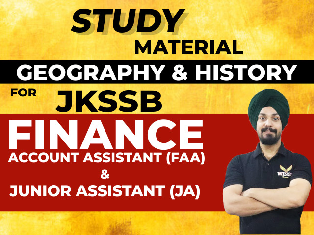 JKSSB FAA PDF Notes of Geography & History