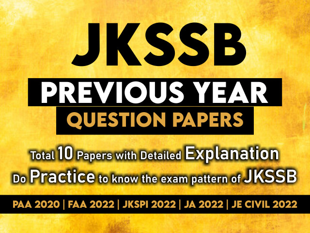 JKSSB Previous Year Question Paper with Explanations (2020 to 2023)