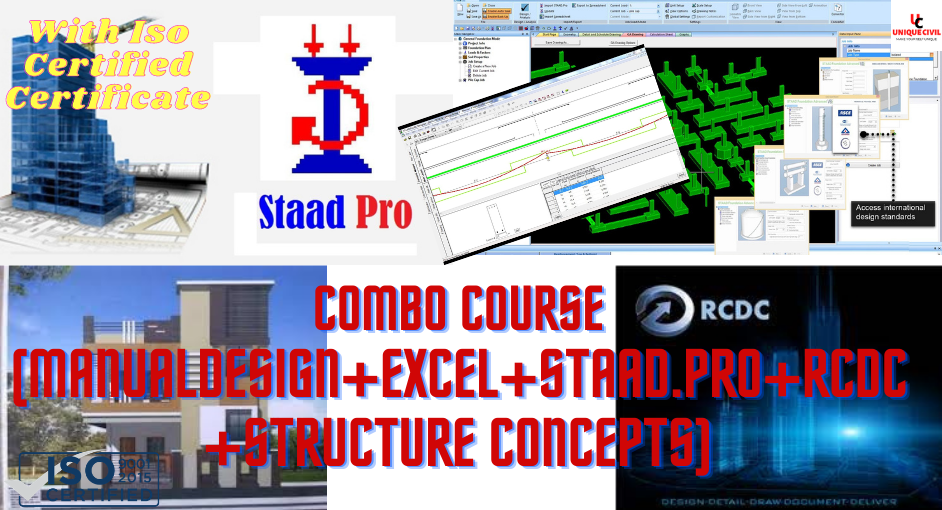 Combo Course (Manual+Excel+STAAD.Pro+RCDC+Structure Concepts)