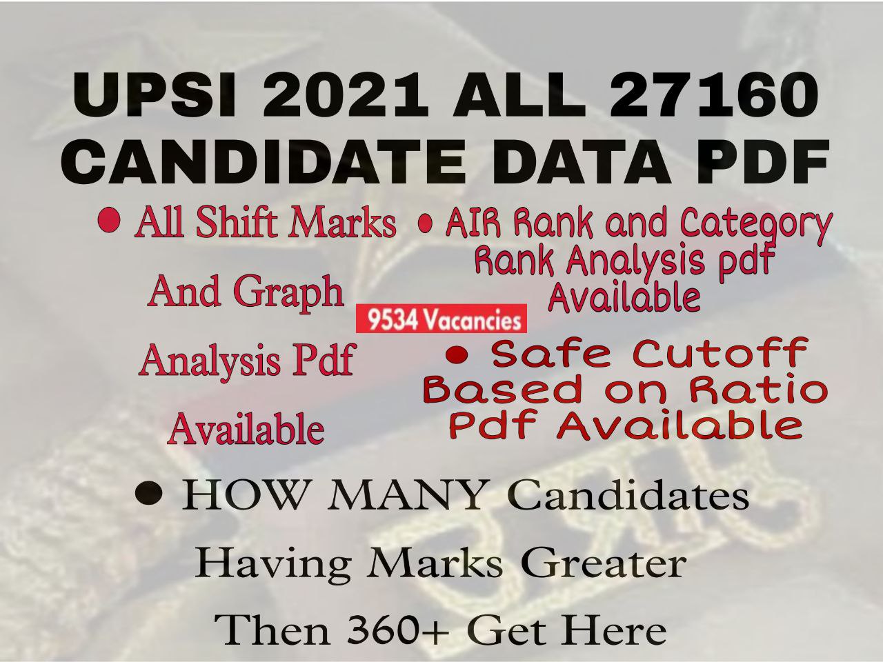 UPSI 27160 CANDIDATES DATA,CATEGORY RANK,ALL INDIA RANK,EQUI PERCENTILE